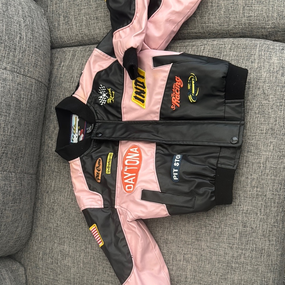 Pink and Black Racing Jacket - Picture 2 of 8